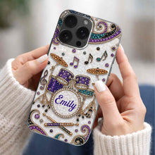 Load image into Gallery viewer, Personalized Clear Phone Case for Music Lovers Custom Name Gift
