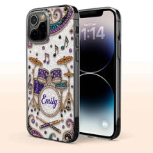 Load image into Gallery viewer, Personalized Clear Phone Case for Music Lovers Custom Name Gift
