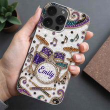 Load image into Gallery viewer, Personalized Clear Phone Case for Music Lovers Custom Name Gift
