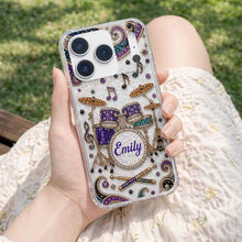 Load image into Gallery viewer, Personalized Clear Phone Case for Music Lovers Custom Name Gift
