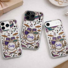 Load image into Gallery viewer, Personalized Clear Phone Case for Music Lovers Custom Name Gift
