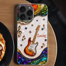 Load image into Gallery viewer, Personalized Clear Phone Case Custom Name Music Gift for Him
