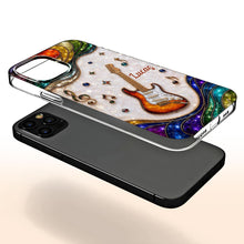 Load image into Gallery viewer, Personalized Clear Phone Case Custom Name Music Gift for Him
