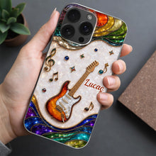 Load image into Gallery viewer, Personalized Clear Phone Case Custom Name Music Gift for Him
