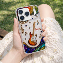 Load image into Gallery viewer, Personalized Clear Phone Case Custom Name Music Gift for Him
