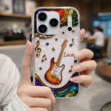 Load image into Gallery viewer, Personalized Clear Phone Case Custom Name Music Gift for Him

