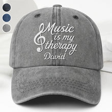 Load image into Gallery viewer, Personalized Washed Denim Cap Custom Music Gift for Him
