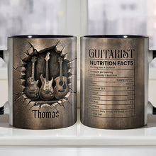 Load image into Gallery viewer, Personalized Music Accent Mug Custom Guitar Design Gift for Him
