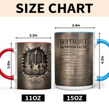 Load image into Gallery viewer, Personalized Music Accent Mug Custom Guitar Design Gift for Him
