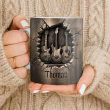 Load image into Gallery viewer, Personalized Music Mug Custom Gift for Guitar Lovers Dad
