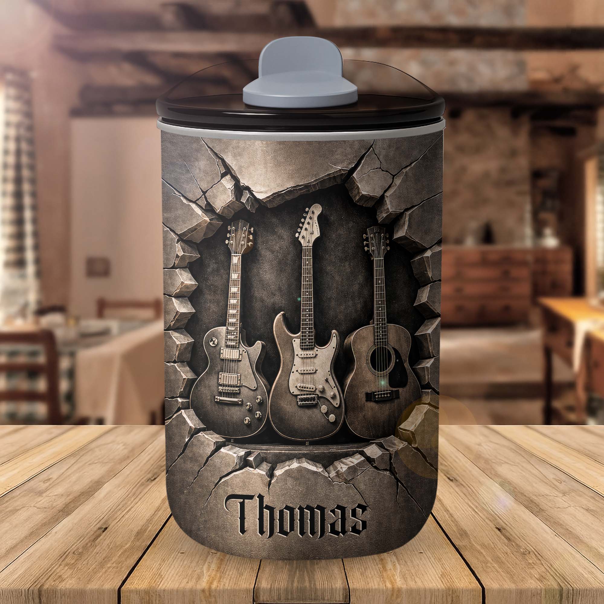 Personalized Guitarist Nutrition Facts 10oz Tumbler Gift for Music Lovers
