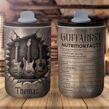 Load image into Gallery viewer, Personalized Guitarist Nutrition Facts 10oz Tumbler Gift for Music Lovers

