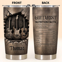 Load image into Gallery viewer, Personalized Stainless Steel Tumbler with Guitar Design Custom Gift for Dad
