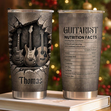 Load image into Gallery viewer, Personalized Stainless Steel Tumbler with Guitar Design Custom Gift for Dad
