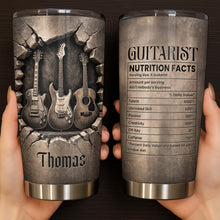 Load image into Gallery viewer, Personalized Stainless Steel Tumbler with Guitar Design Custom Gift for Dad
