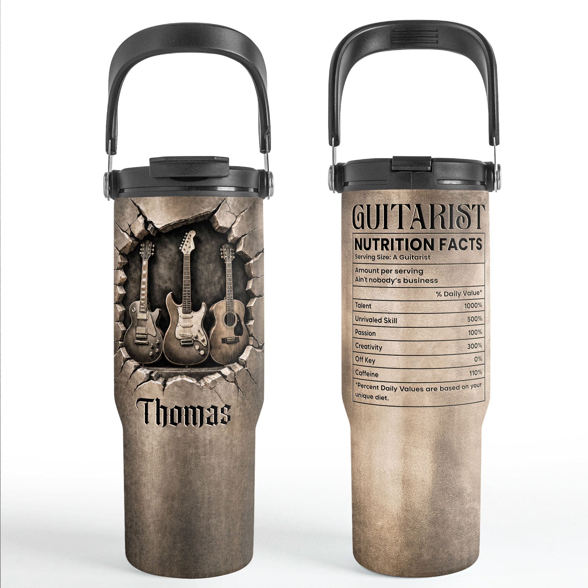 Personalized 30oz Tumbler Custom Name Gift for Music Lovers