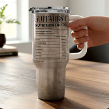 Load image into Gallery viewer, Personalized Guitarist Nutrition Facts Tumbler Custom Name 40oz Gift for Music Lovers
