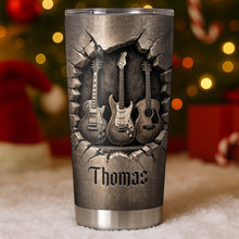 Load image into Gallery viewer, Personalized Guitarist Nutrition Facts Tumbler 20oz Gift for Him
