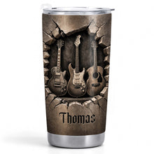Load image into Gallery viewer, Personalized Music Tumbler Custom Name Gift for Dad 20oz 30oz
