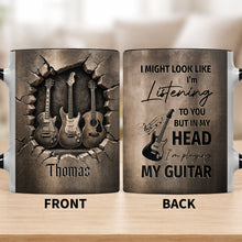 Load image into Gallery viewer, Personalized 3D Guitar Accent Mug Custom Gift for Music Lovers
