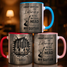 Load image into Gallery viewer, Personalized 3D Guitar Accent Mug Custom Gift for Music Lovers
