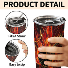 Load image into Gallery viewer, Personalized Music Lover Tumbler Custom Flaming Guitar 20oz
