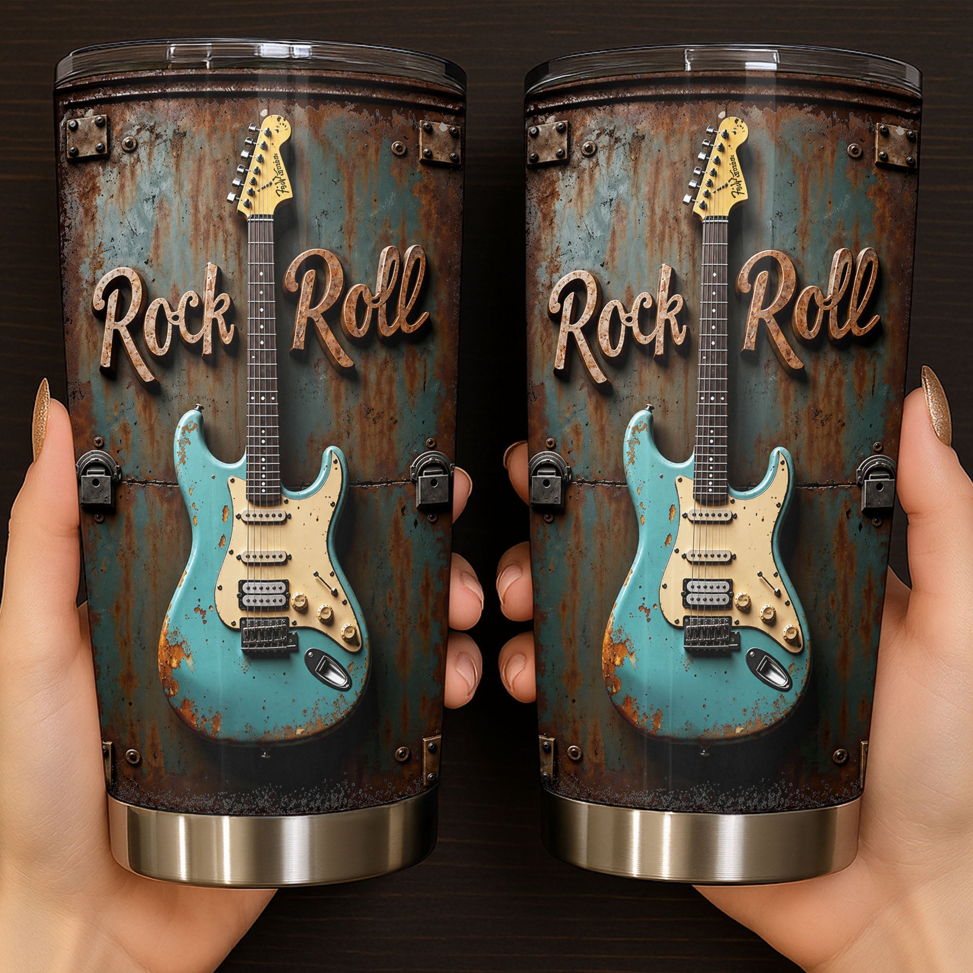 Personalized Stainless Steel Tumbler Custom Music Gift for Dad