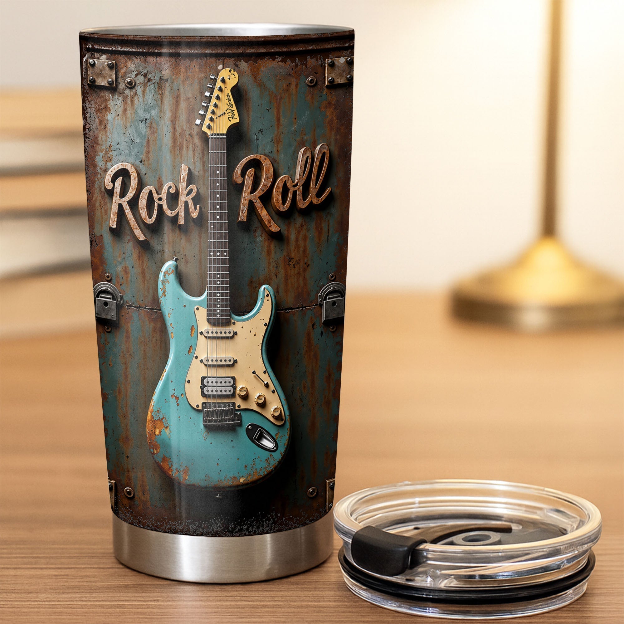 Personalized Stainless Steel Tumbler Custom Music Gift for Dad