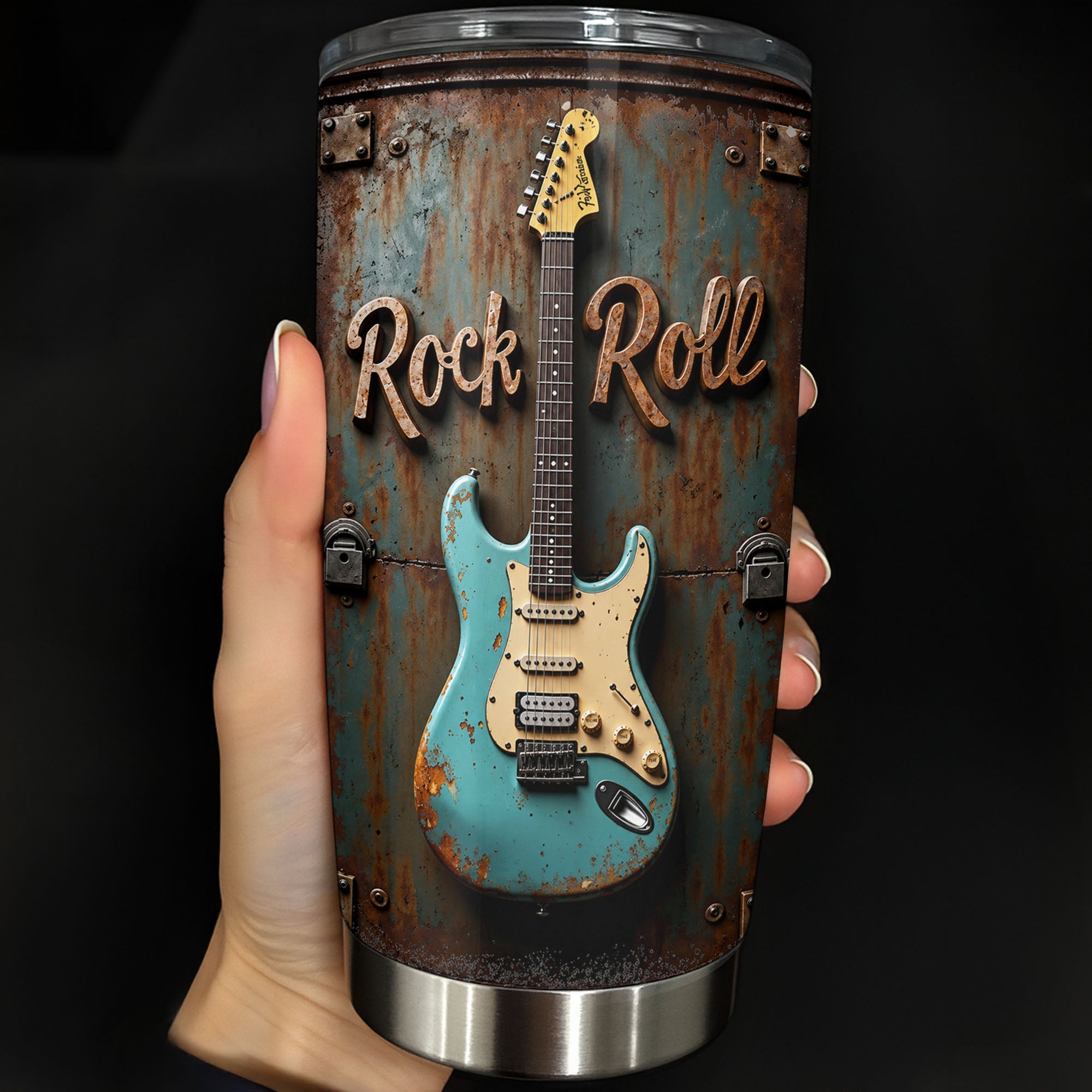 Personalized Stainless Steel Tumbler Custom Music Gift for Dad