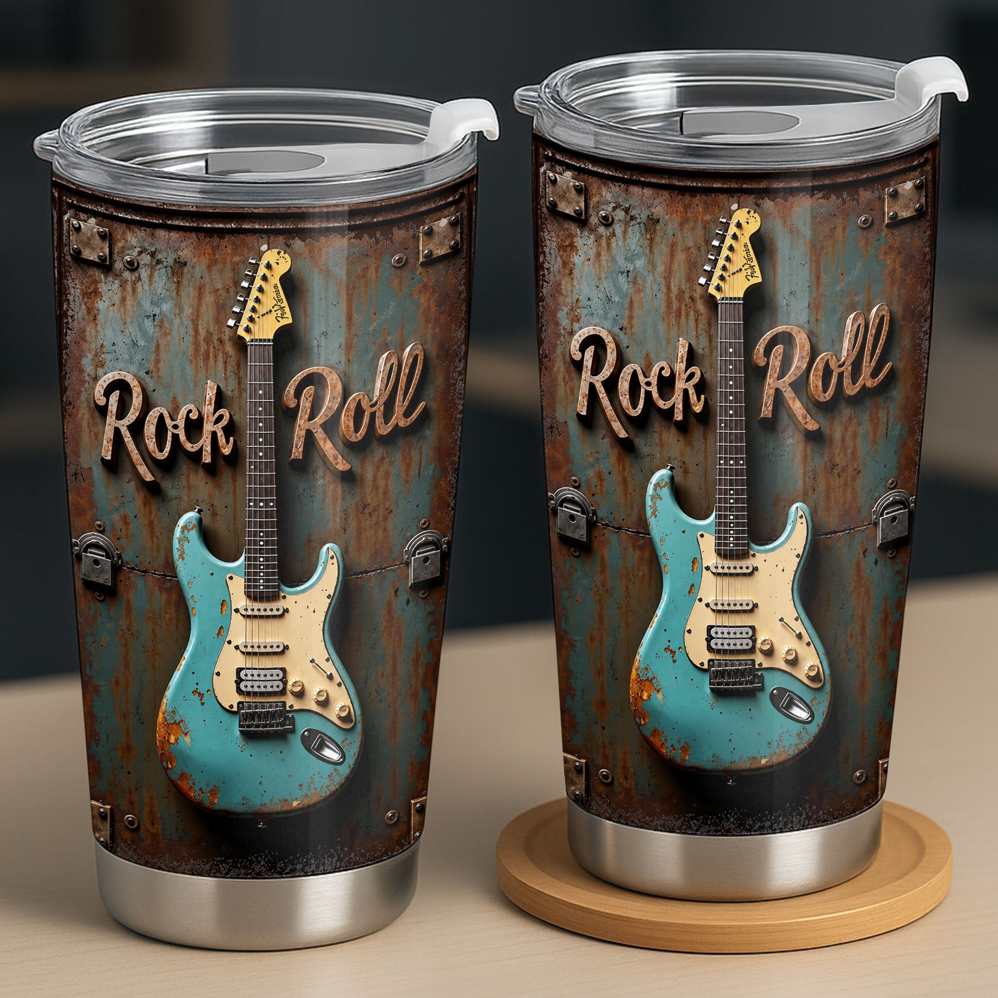 Personalized Stainless Steel Tumbler Custom Music Gift for Dad