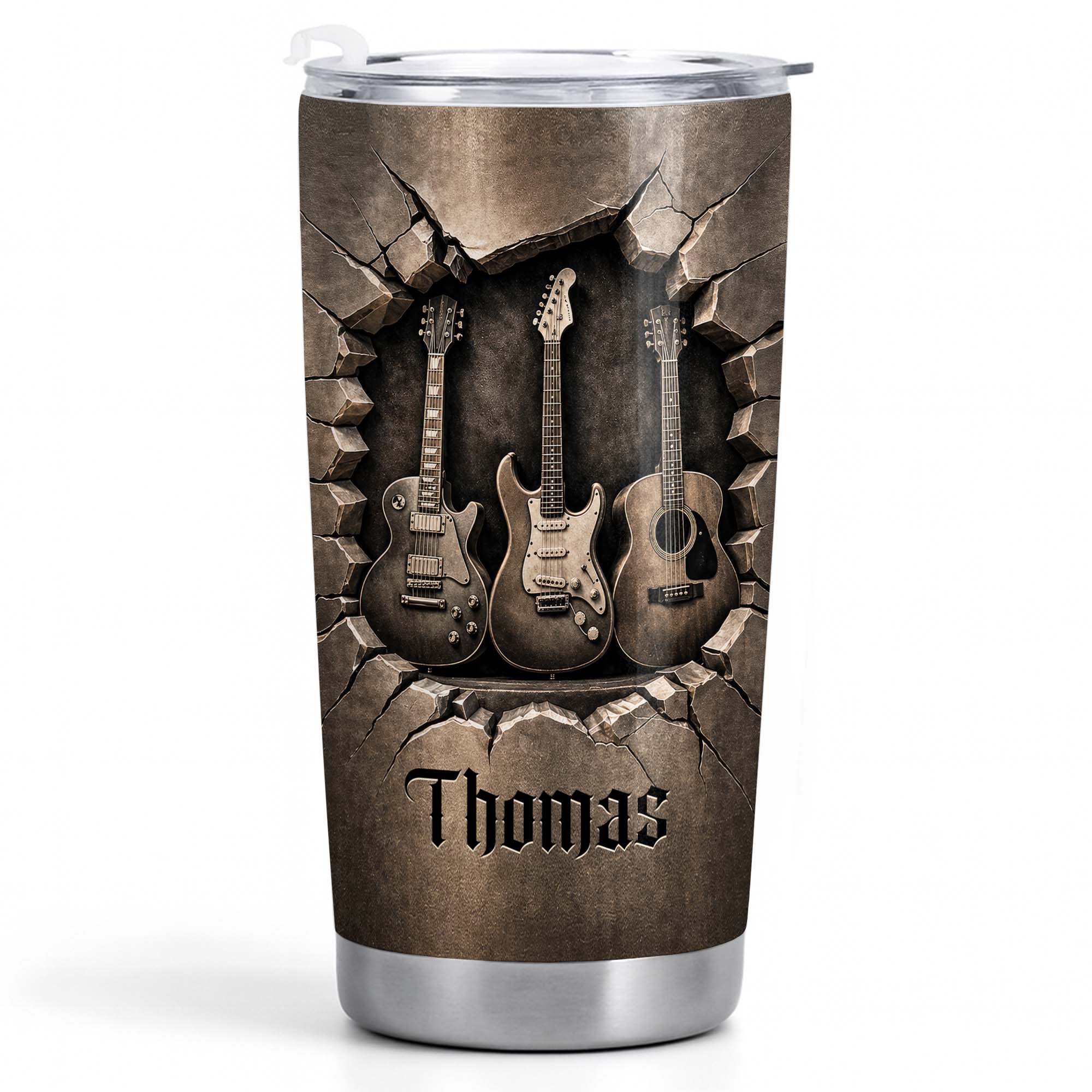 Personalized 20oz Stainless Steel Tumbler Gift for Dad - Christian Music Lovers