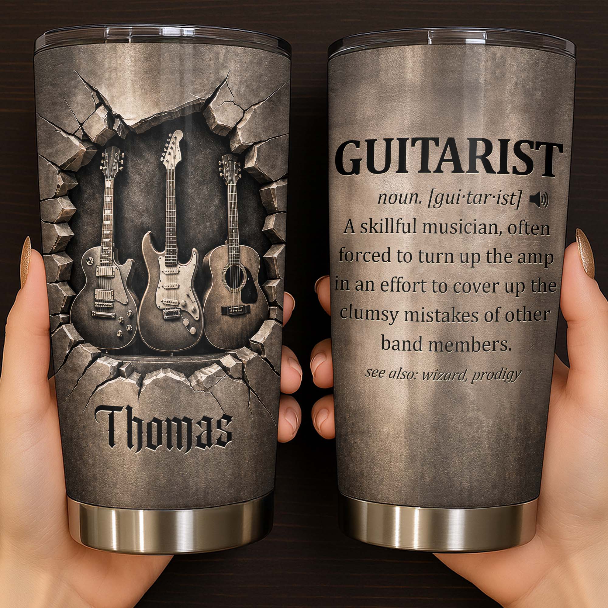 Personalized Music Lover Gift Custom Name 20oz Tumbler