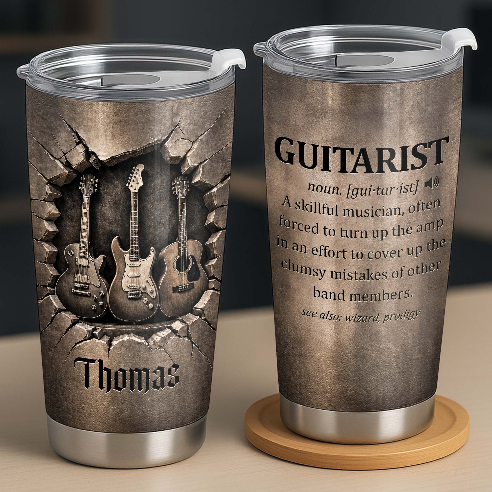 Personalized Music Lover Gift Custom Name 20oz Tumbler