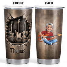 Load image into Gallery viewer, Personalized Acoustic &amp; Electric Guitar Tumbler Custom Name 20oz Gift for Music Lovers
