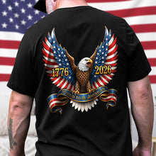 Load image into Gallery viewer, Personalized Patriotic Eagle T-Shirt Proud to Be American Gift

