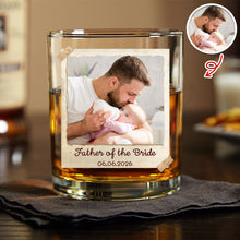 Load image into Gallery viewer, Personalized Photo Whiskey Glass Custom Gift for Dad

