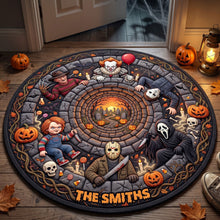 Load image into Gallery viewer, Personalized Halloween Shape Doormat Custom Family Name Gift
