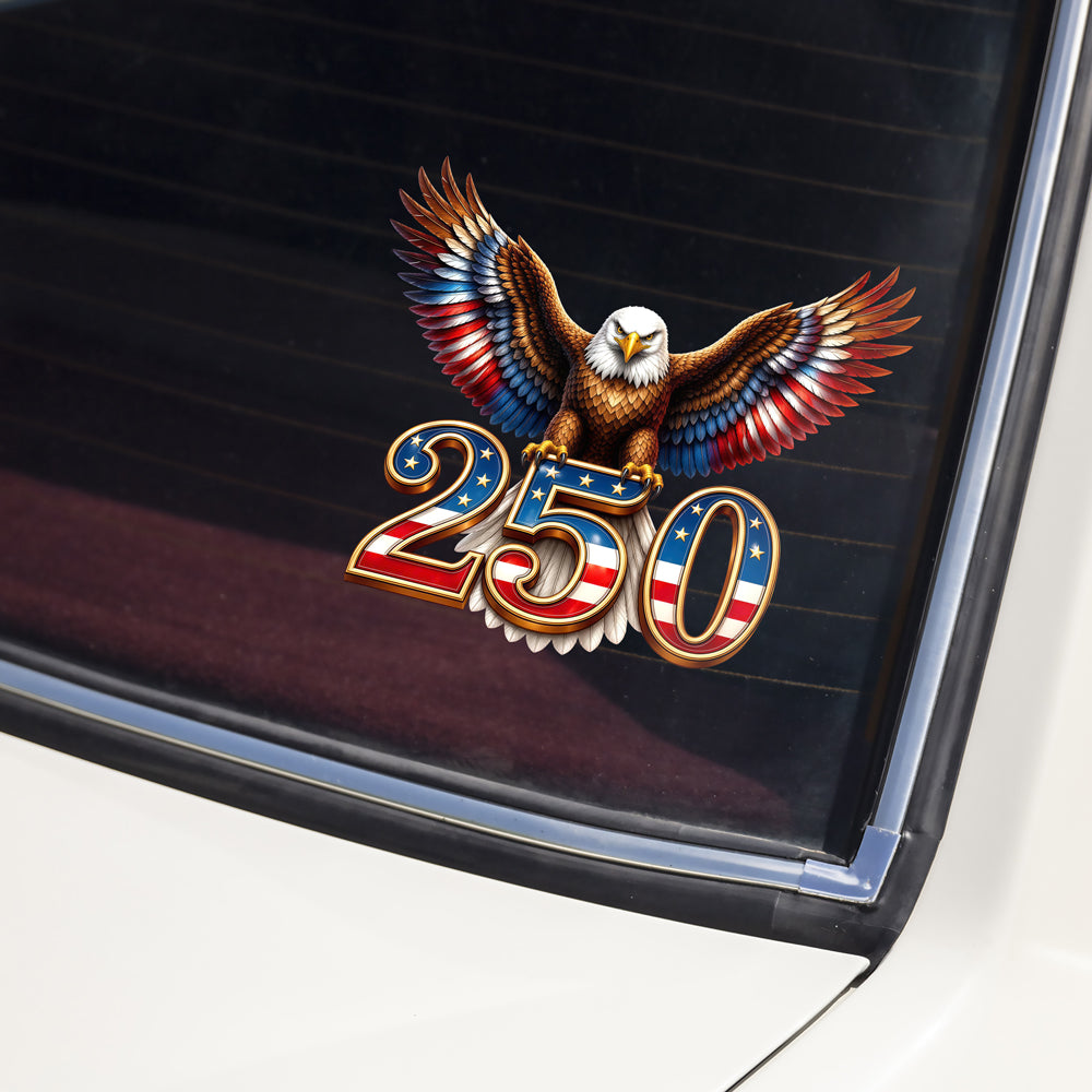 250th Anniversary American Eagle Car Window Decal Sticker