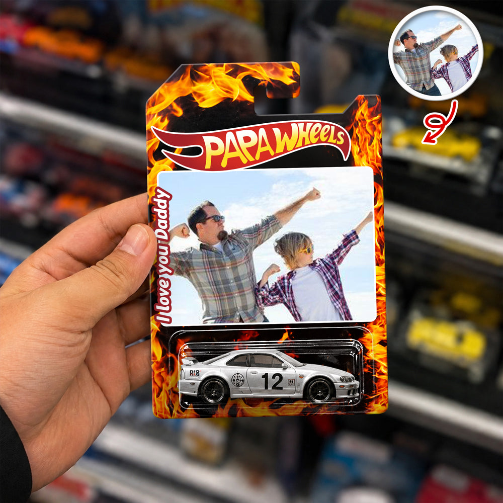Personalized Hot Wheels Packaging Custom Photo Gift for Dad