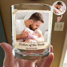 Load image into Gallery viewer, Personalized Photo Whiskey Glass Custom Gift for Dad
