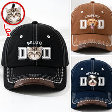 Load image into Gallery viewer, Personalized Dog Photo Baseball Cap Custom Gift for Pet Dad
