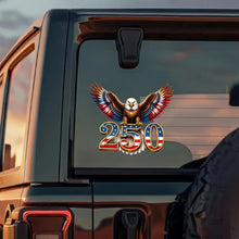 Load image into Gallery viewer, 250th Anniversary American Eagle Car Window Decal Sticker
