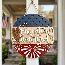 Load image into Gallery viewer, Personalized 250th Anniversary Patriotic Wood Sign Gift
