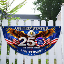 Load image into Gallery viewer, Personalized Family Name Eagle Flag Custom 250th Anniversary Gift

