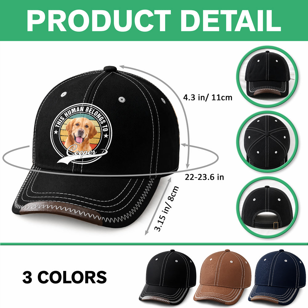 Personalized Dog Photo Baseball Cap Custom Name Gift for Pet Parents