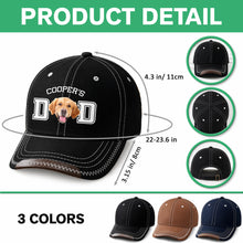 Load image into Gallery viewer, Personalized Dog Photo Baseball Cap Custom Gift for Pet Dad
