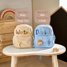 Load image into Gallery viewer, Personalized Corduroy Backpack for Kids - Custom Name Gift
