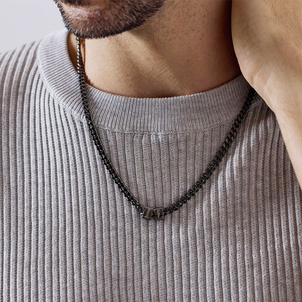 Personalized Engraved Necklace for Dad - Custom Names Gift