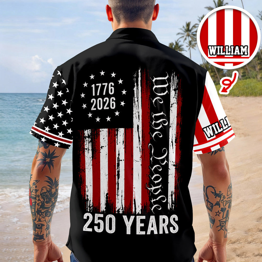 Personalized Hawaiian Shirt We The People 250 Years Gift