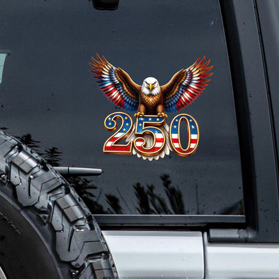 250th Anniversary American Eagle Car Window Decal Sticker
